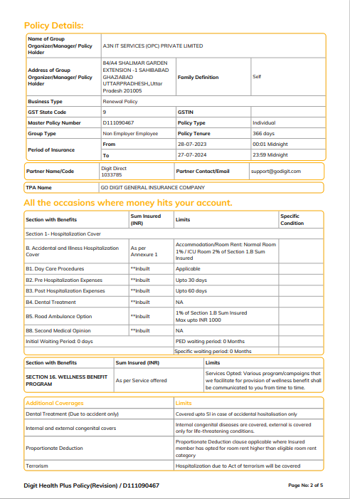 Shishu vikas yojana Master Policy (2022-2023)